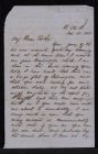 Letter from George Attmore Sparrow to Thomas Sparrow